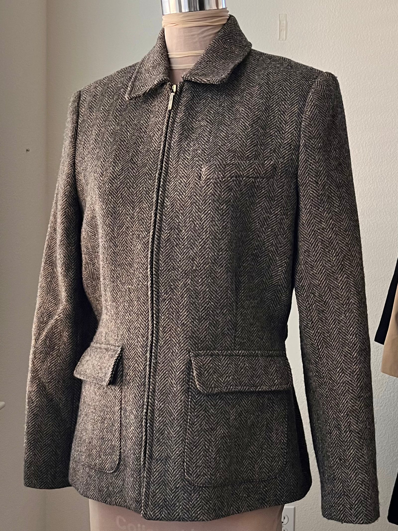 RALPH LAUREN herringbone wool coat 8 Alexbackwards