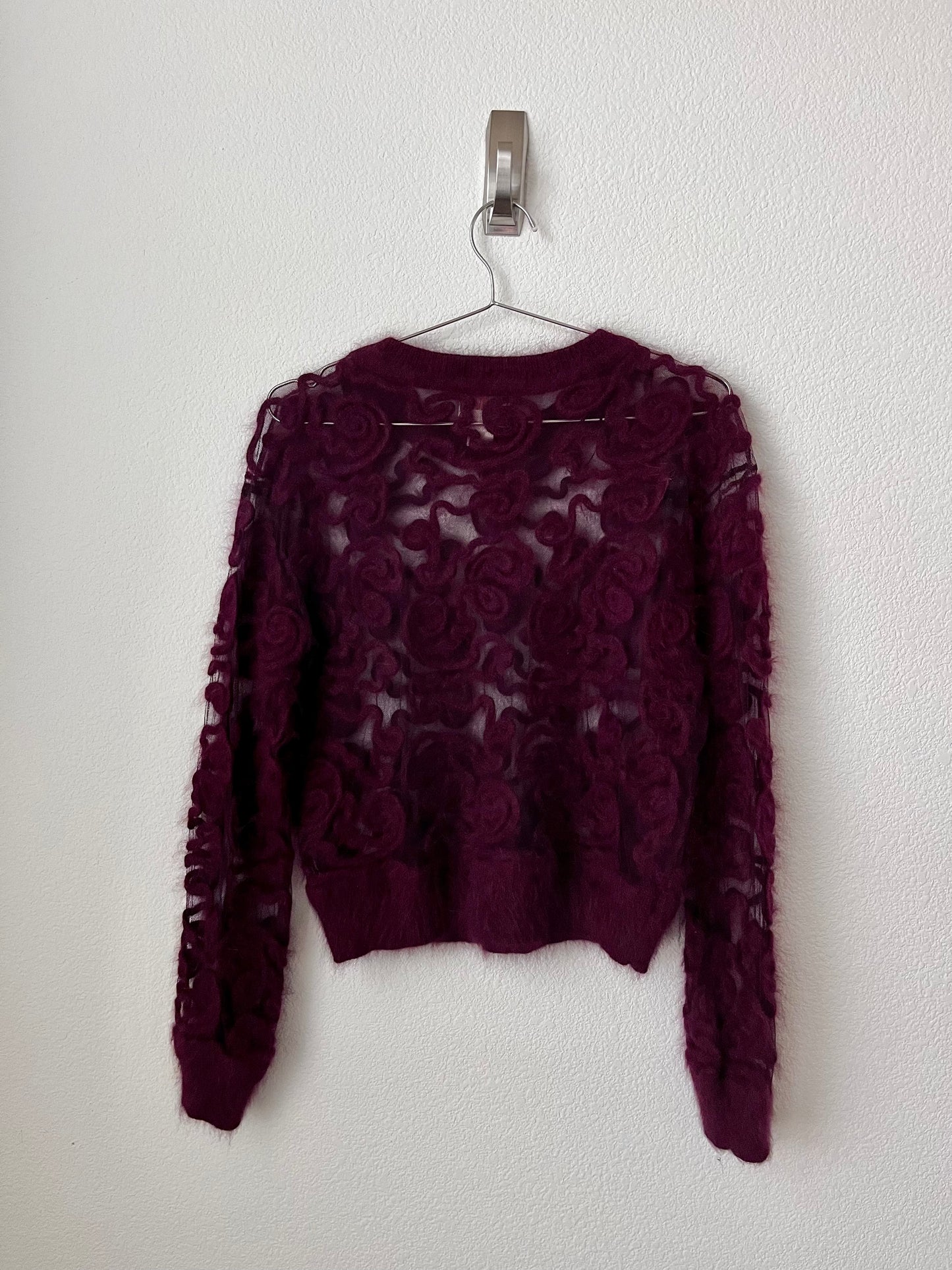 squiggly design angora blend sweater (6)