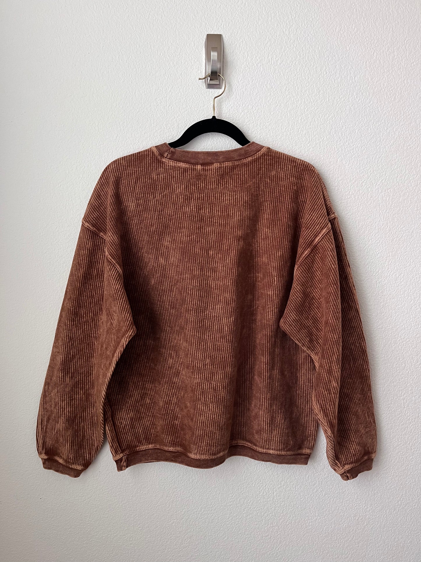 ribbed knit sweater (S)