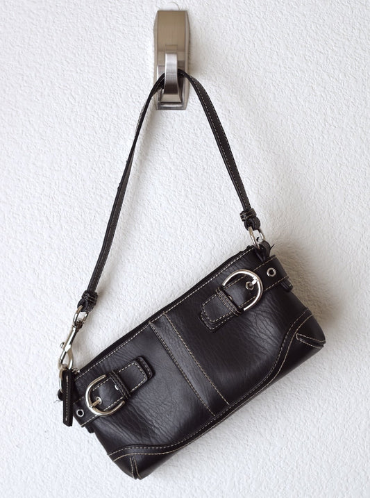 genuine leather 90's shoulder purse