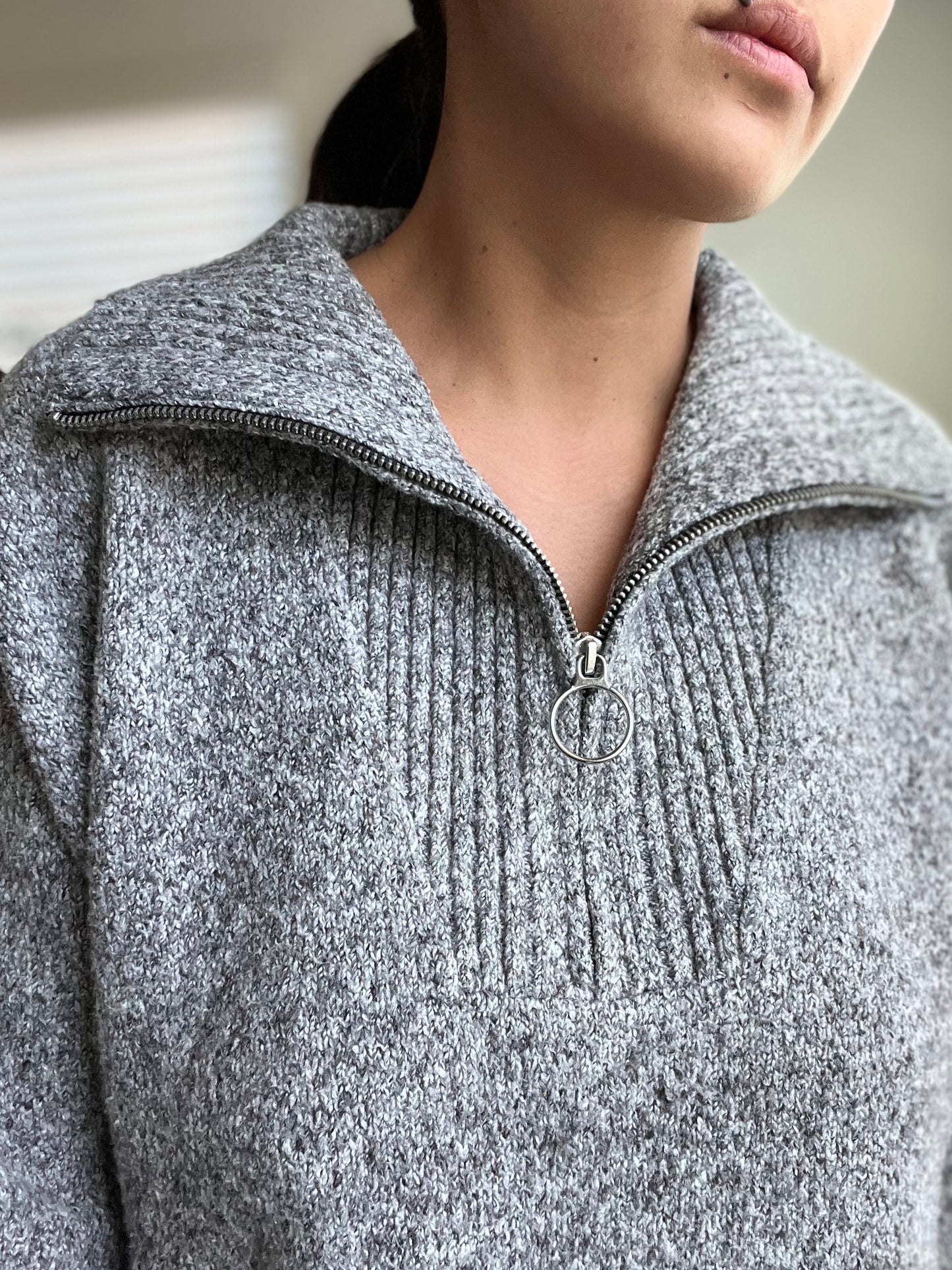 half zip knit sweater (XL) – Alexbackwards