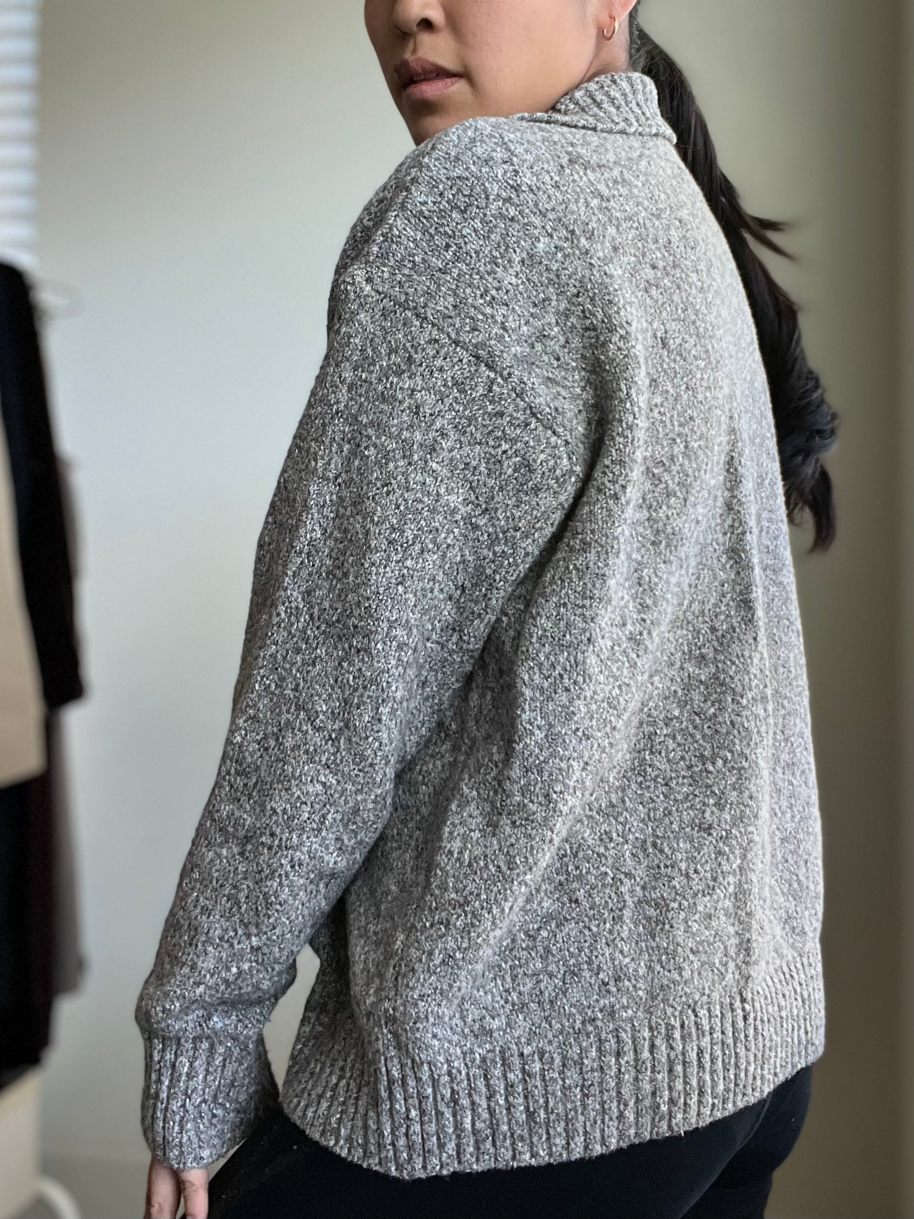 half zip knit sweater (XL) – Alexbackwards