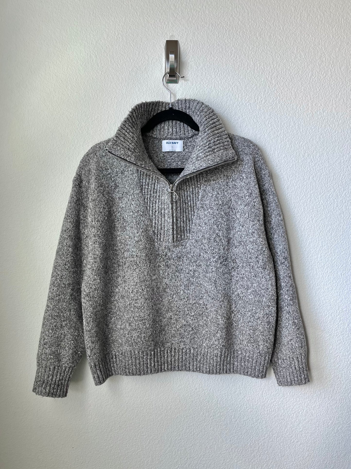 half zip knit sweater (XL)