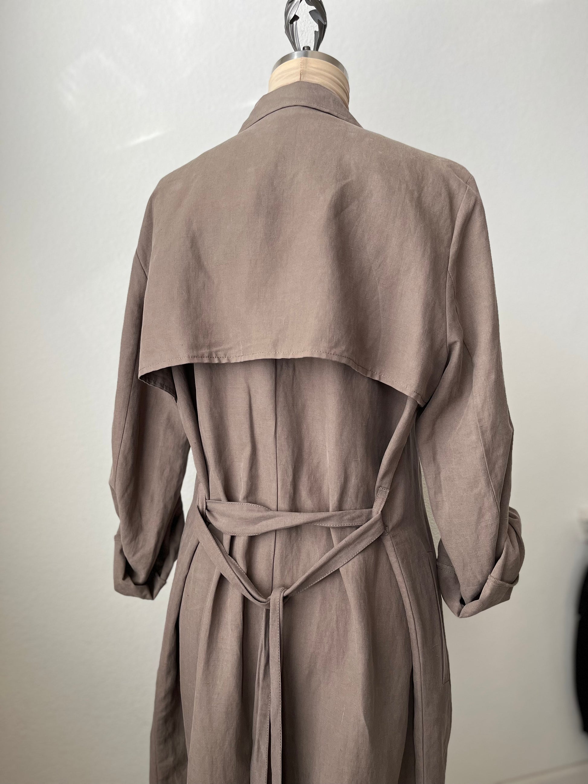 GARNET HILL silk linen draped front long topper 10 Alexbackwards