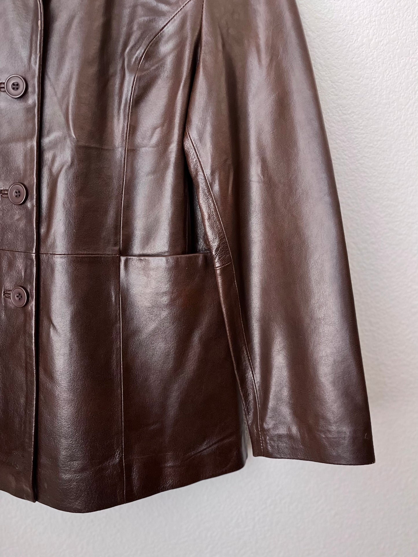 genuine leather sport coat (L)