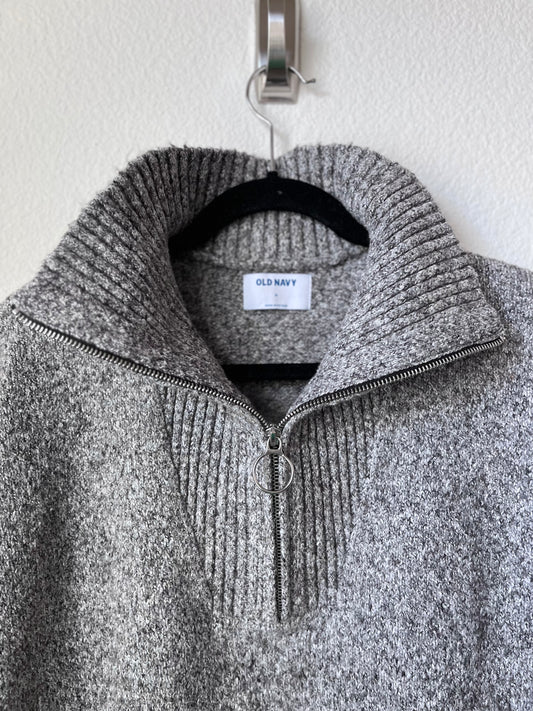 half zip knit sweater (XL)